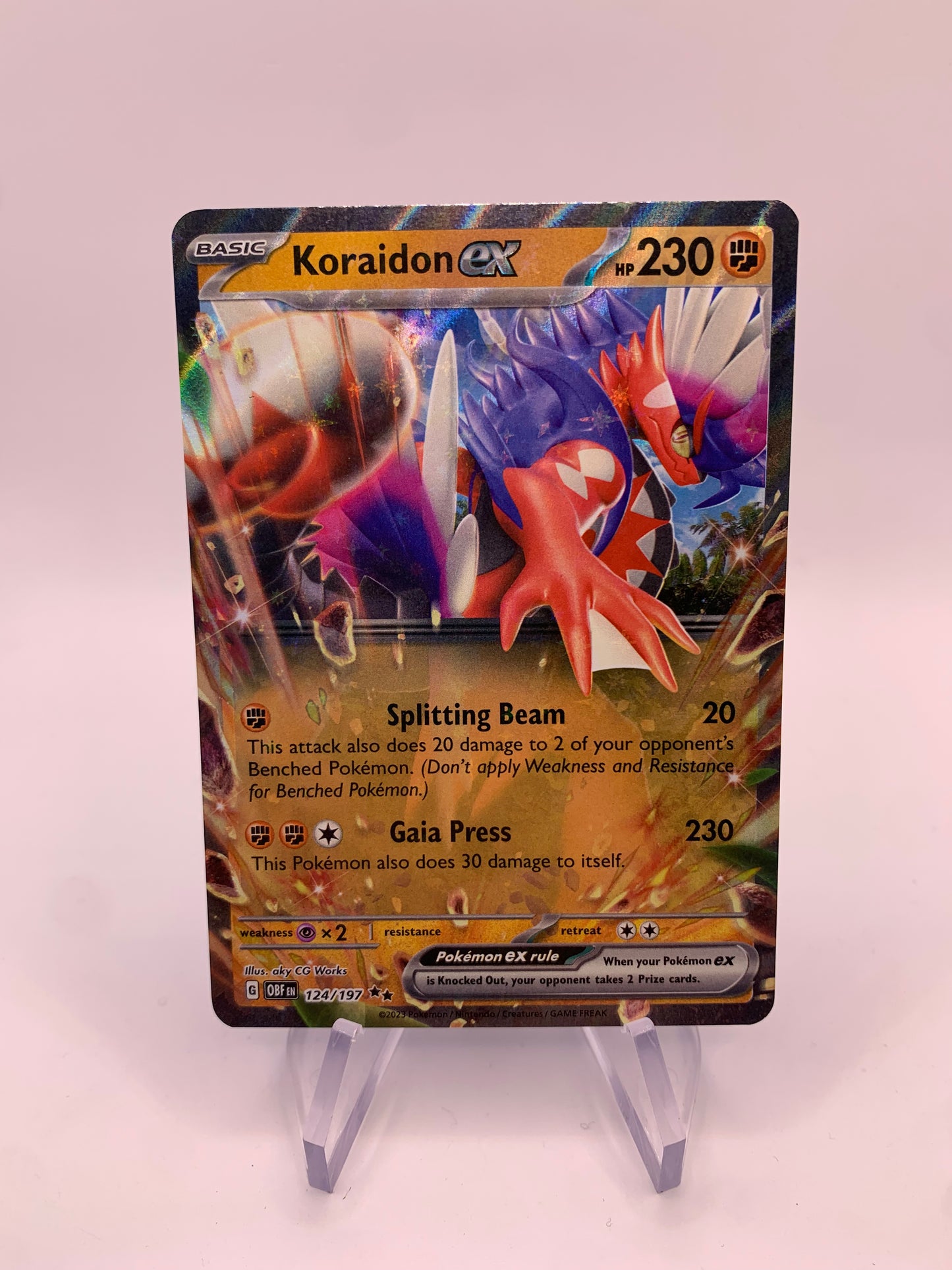 Pokemon card ex Koraidon 124/197 English