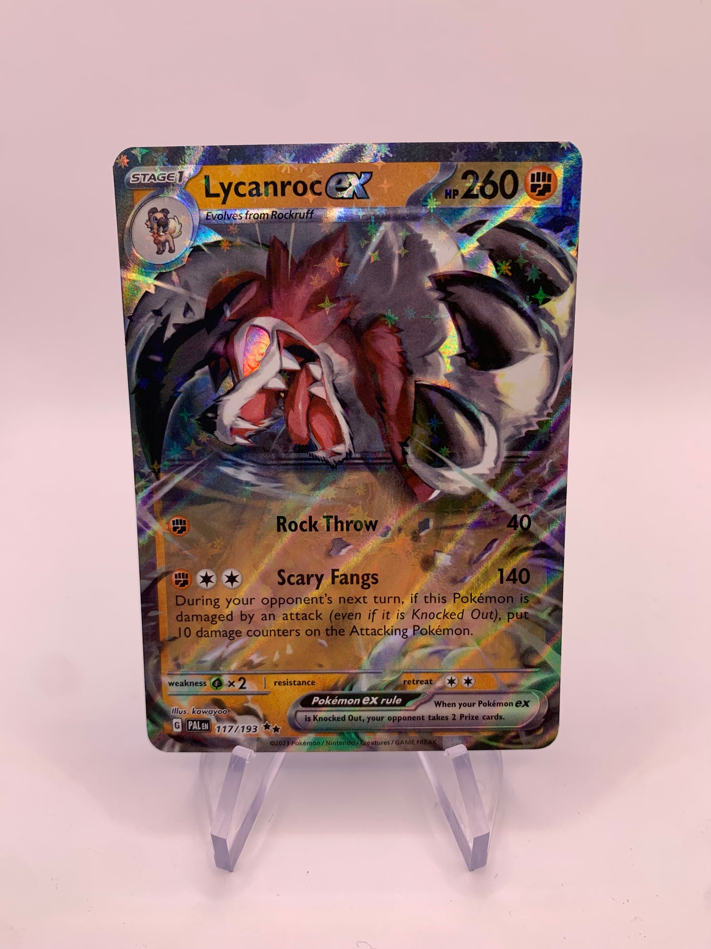 Pokemon card ex Lycanroc 117/193 English