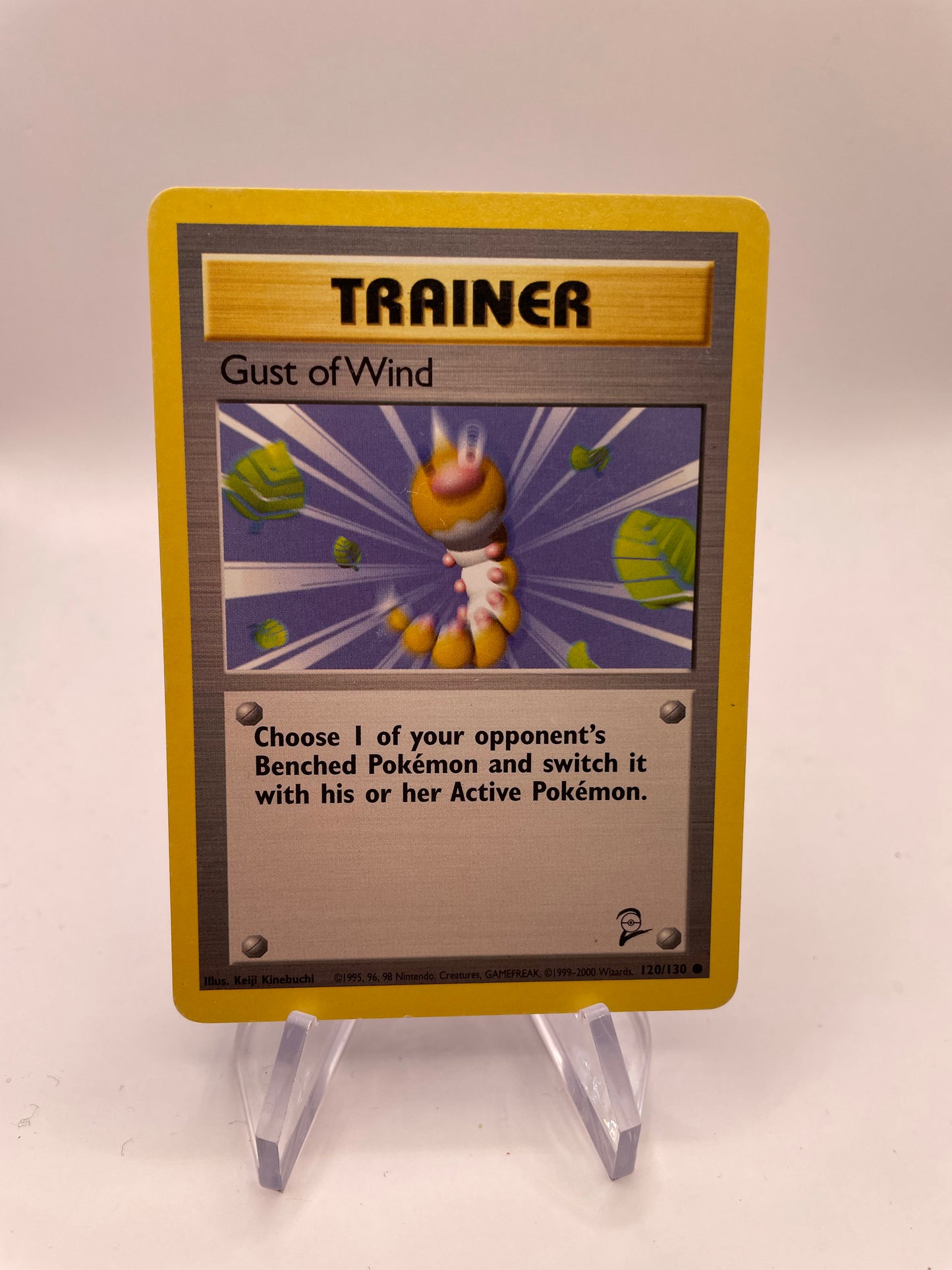 Pokemon Karte Base-Set 2 Trainer Gust of Wind 120/130 Englisch