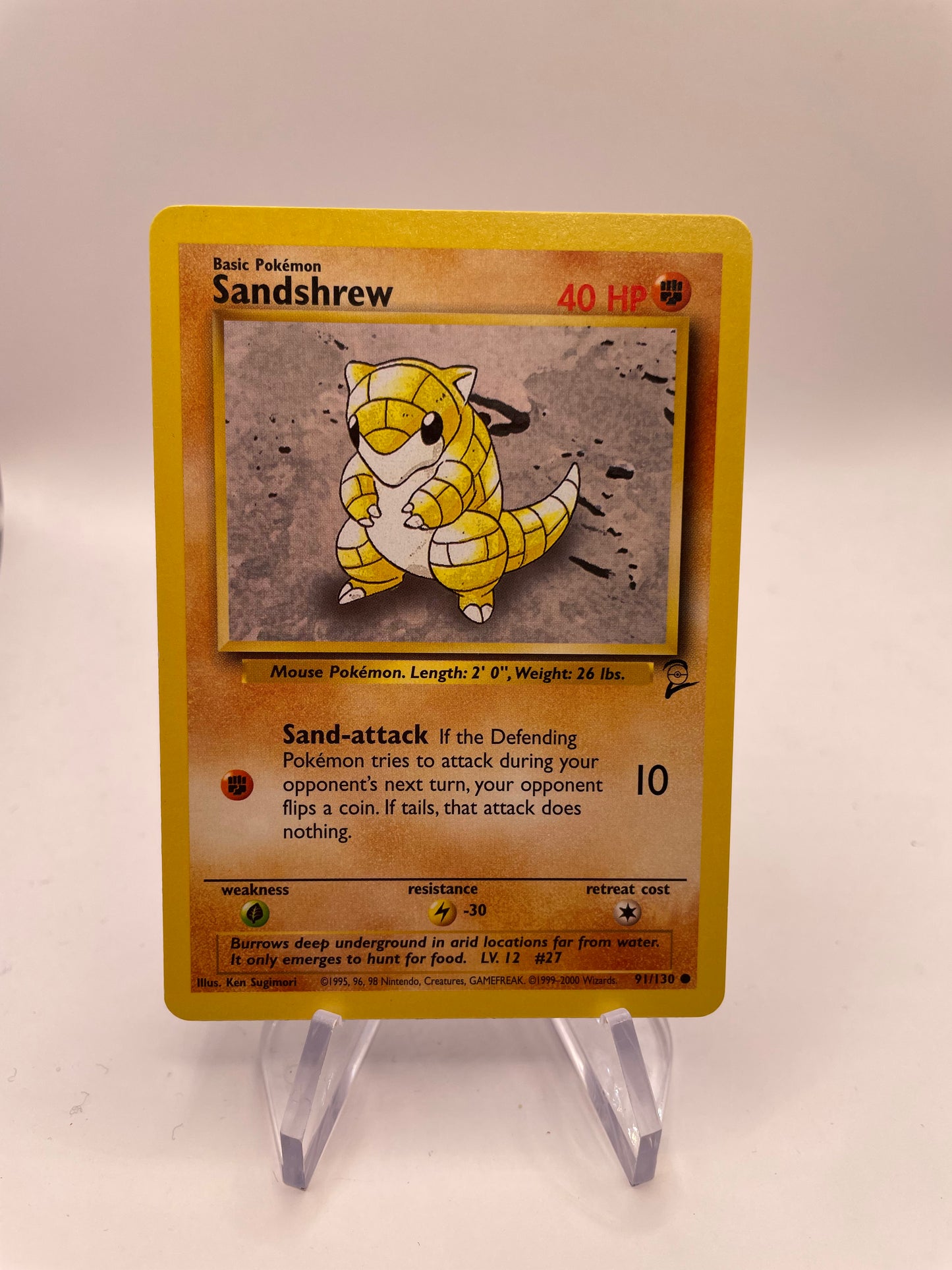 Pokemon Karte Base-Set 2 Sandshrew 91/130 Englisch