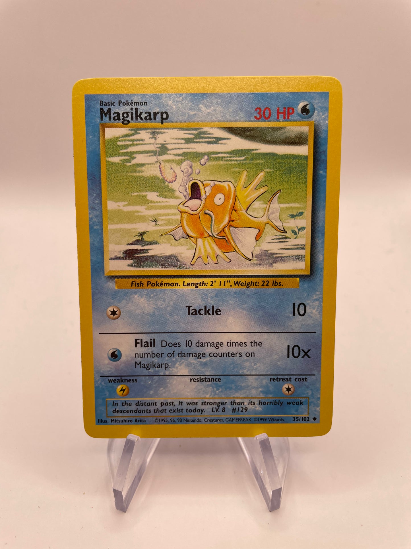 Pokemon Karte Base-Set Magikarp 35/102 Englisch