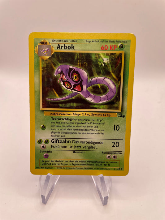 Pokemon Karte Arbok 31/62 Fossil Deutsch
