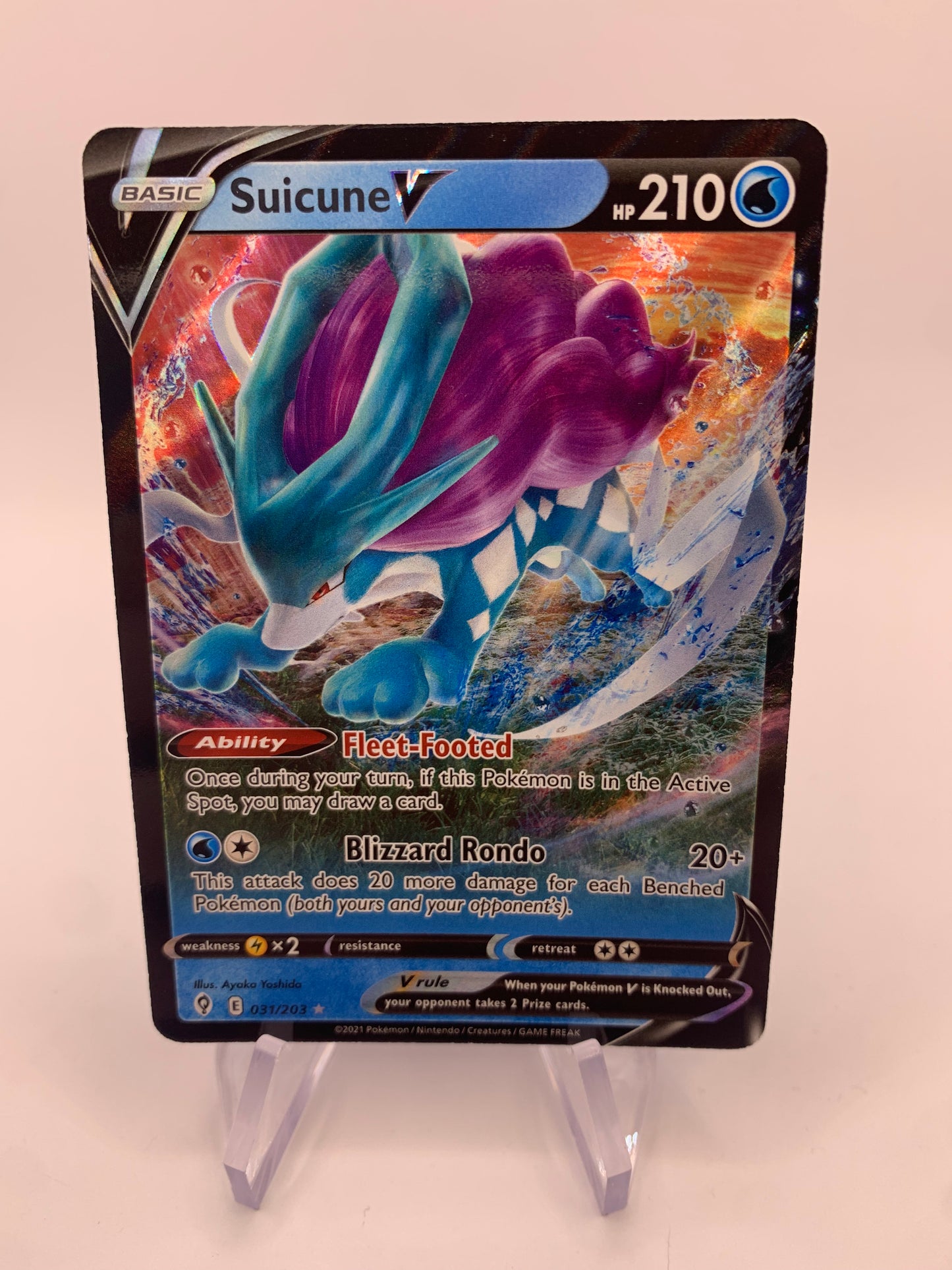 Pokémon Card V Suicune 031/203 English