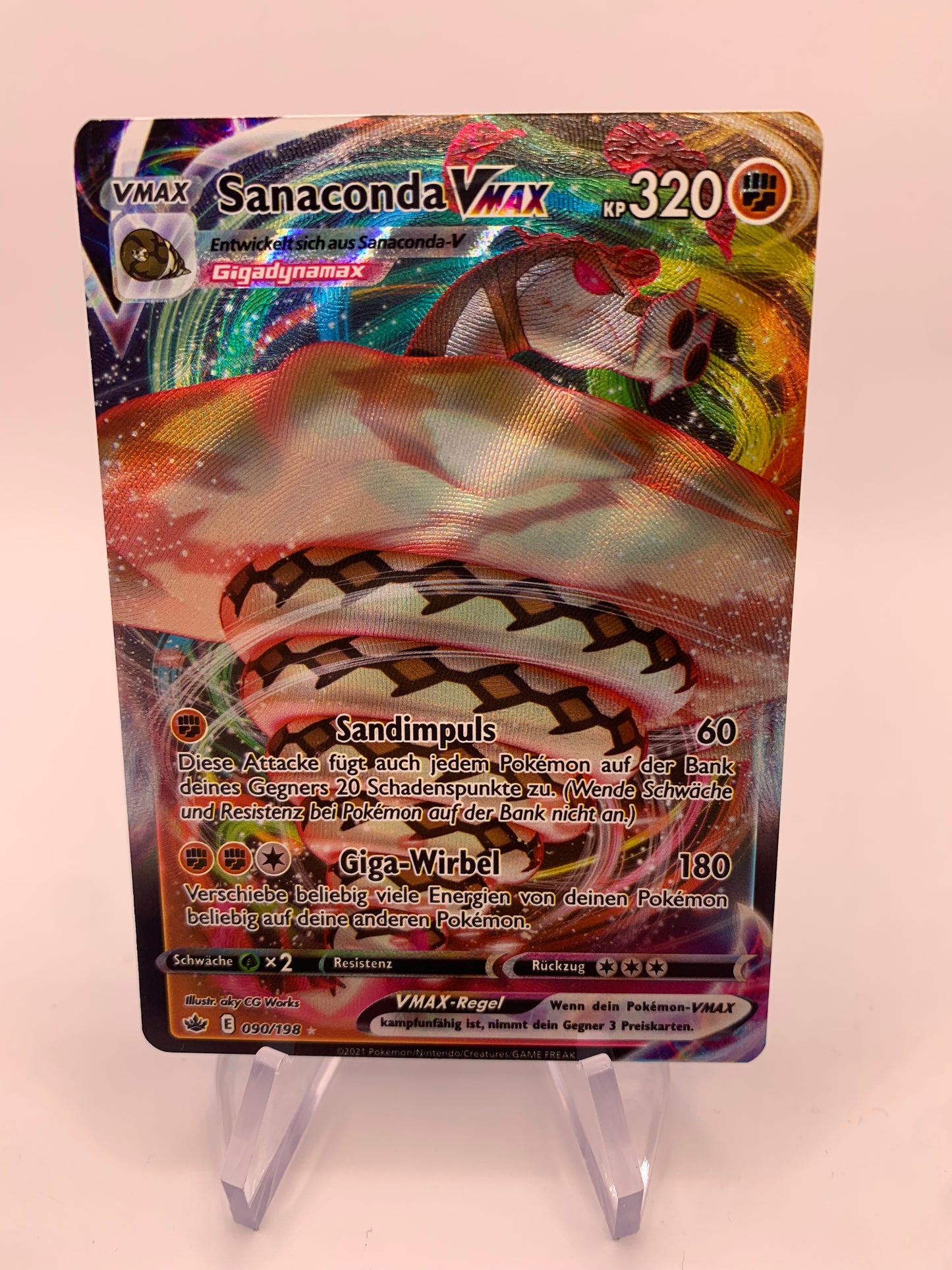 Pokémon Karte Vmax Sanaconda 090/198 deutsch