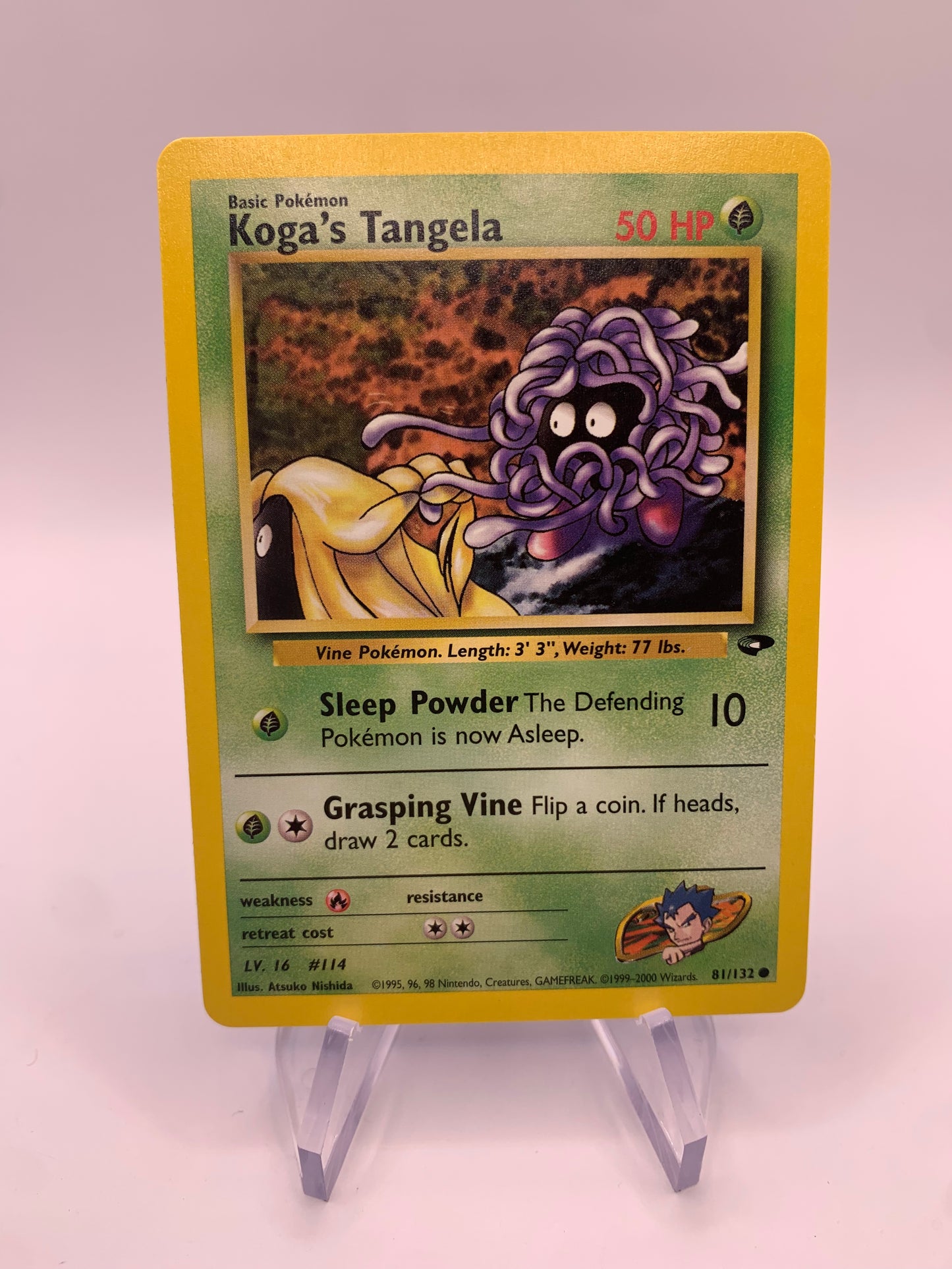 Pokemon Card Koga's Tangela 81/132 Gym Challange English