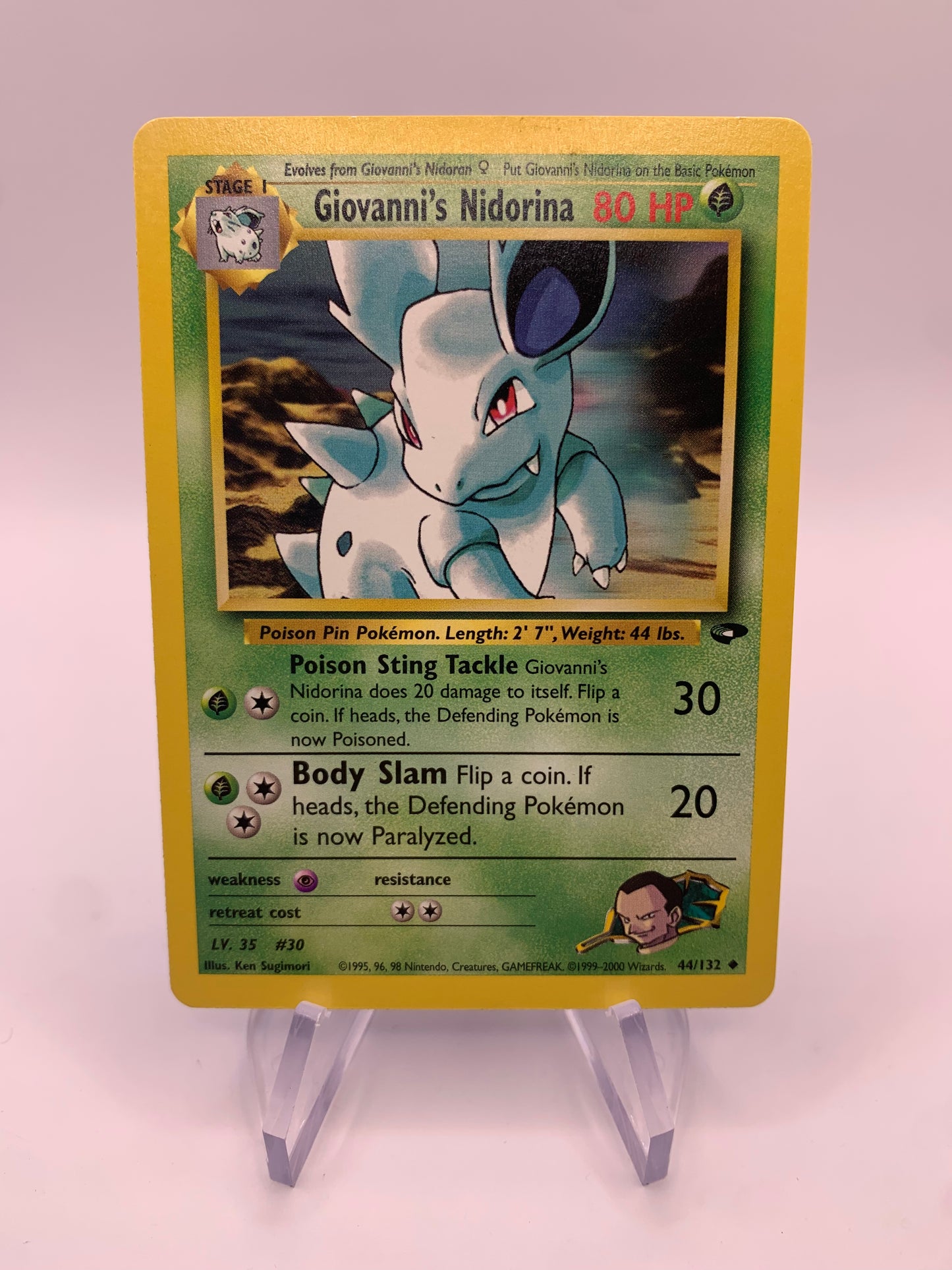 Pokemon Card Giovanni's Nidorina 44/132 Gym Challenge English