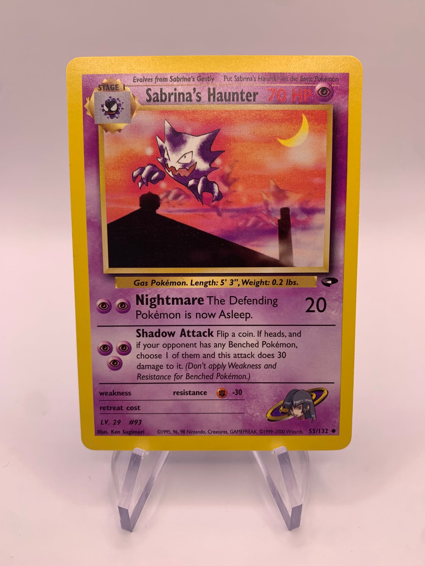 Pokemon card Sabrina's Alpollo 55/132 Gym Challenge English