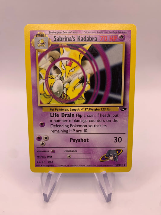 Pokemon Karte Sabrinas Kadabra 58/132 Gym Challange Englisc