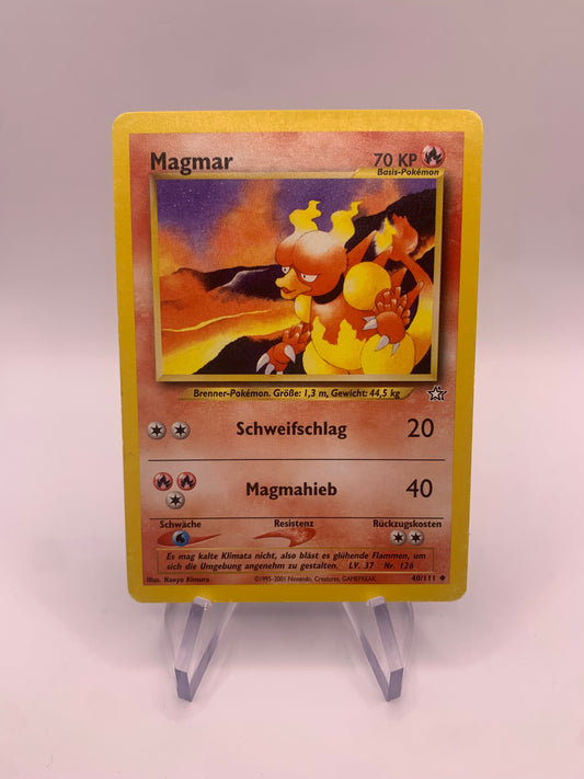 Pokemon Karte Magmar 40/111 Neo Genesis Deutsch