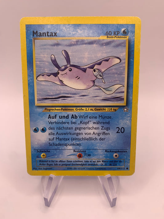 Pokemon Card Mantax 64/111 Neo Genesis German