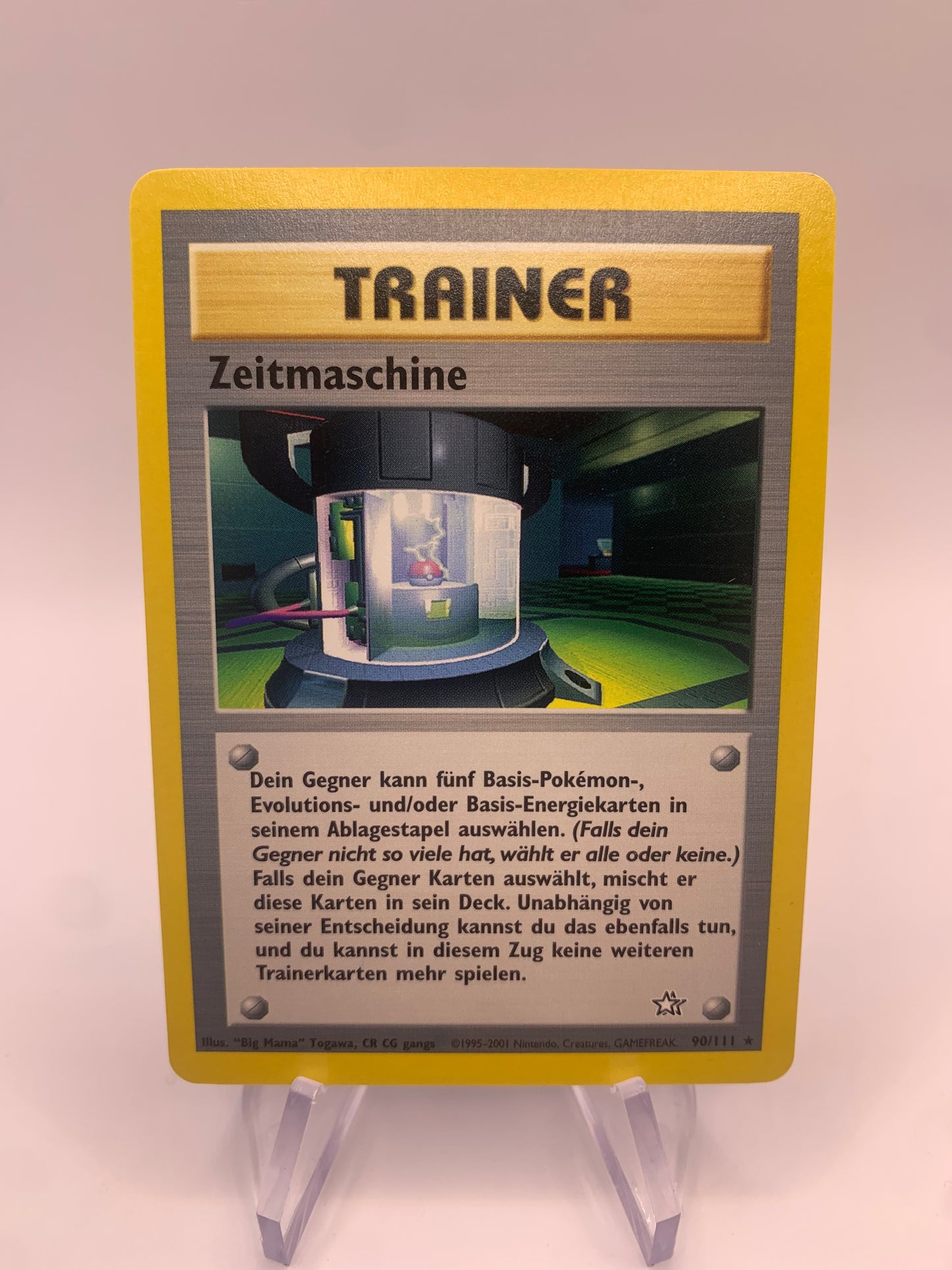 Pokemon Karte Trainer Zeitmaschine 90/111 Neo Genesis Deutsch