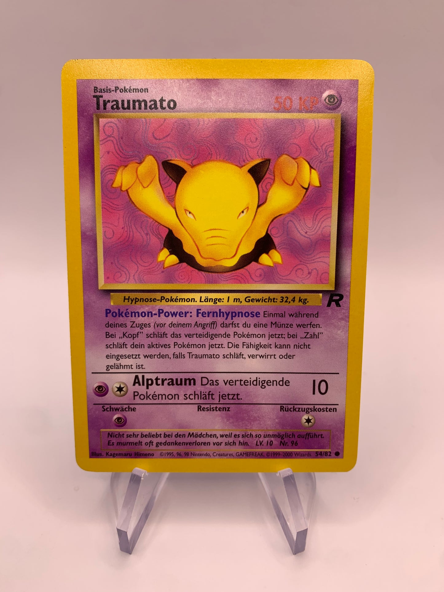 Pokemon card Traumato 54/82 Rocket German