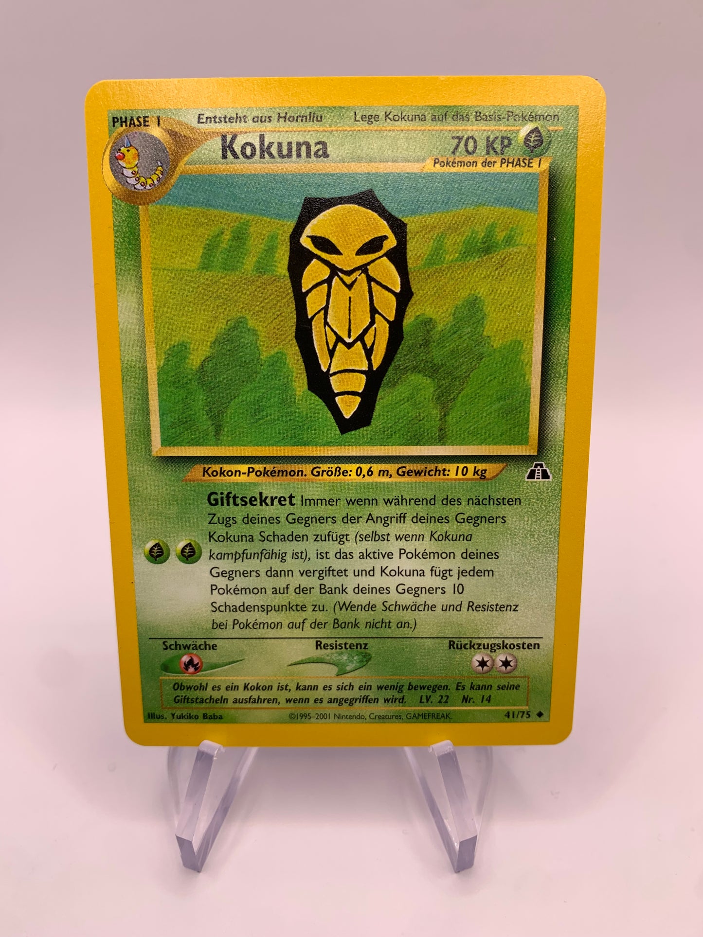 Pokemon card Kokuna 41/75 Neo Discovery German