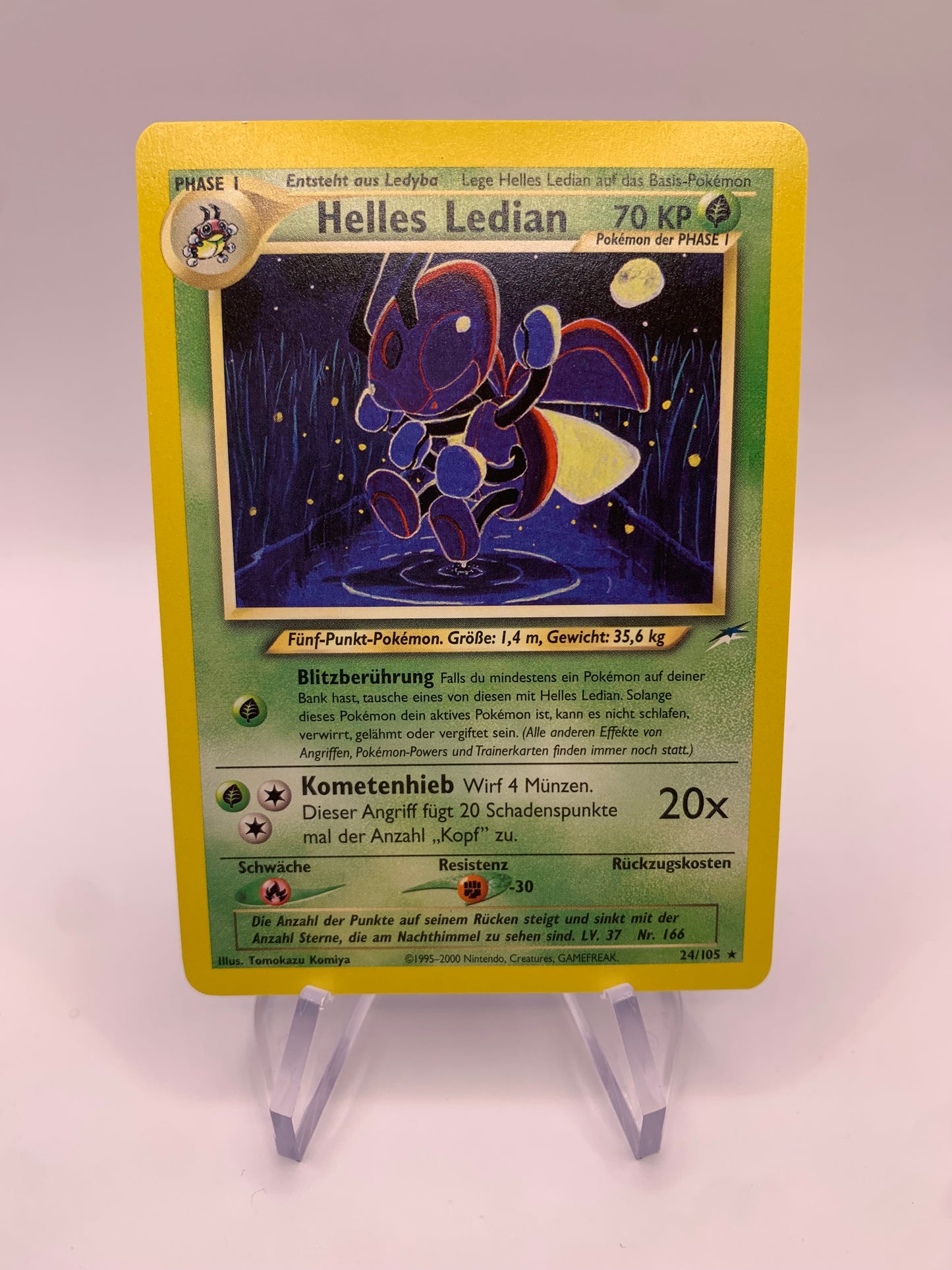 Pokemon Karte Helles Ledian 24/105 Neo Destiny Deutsch