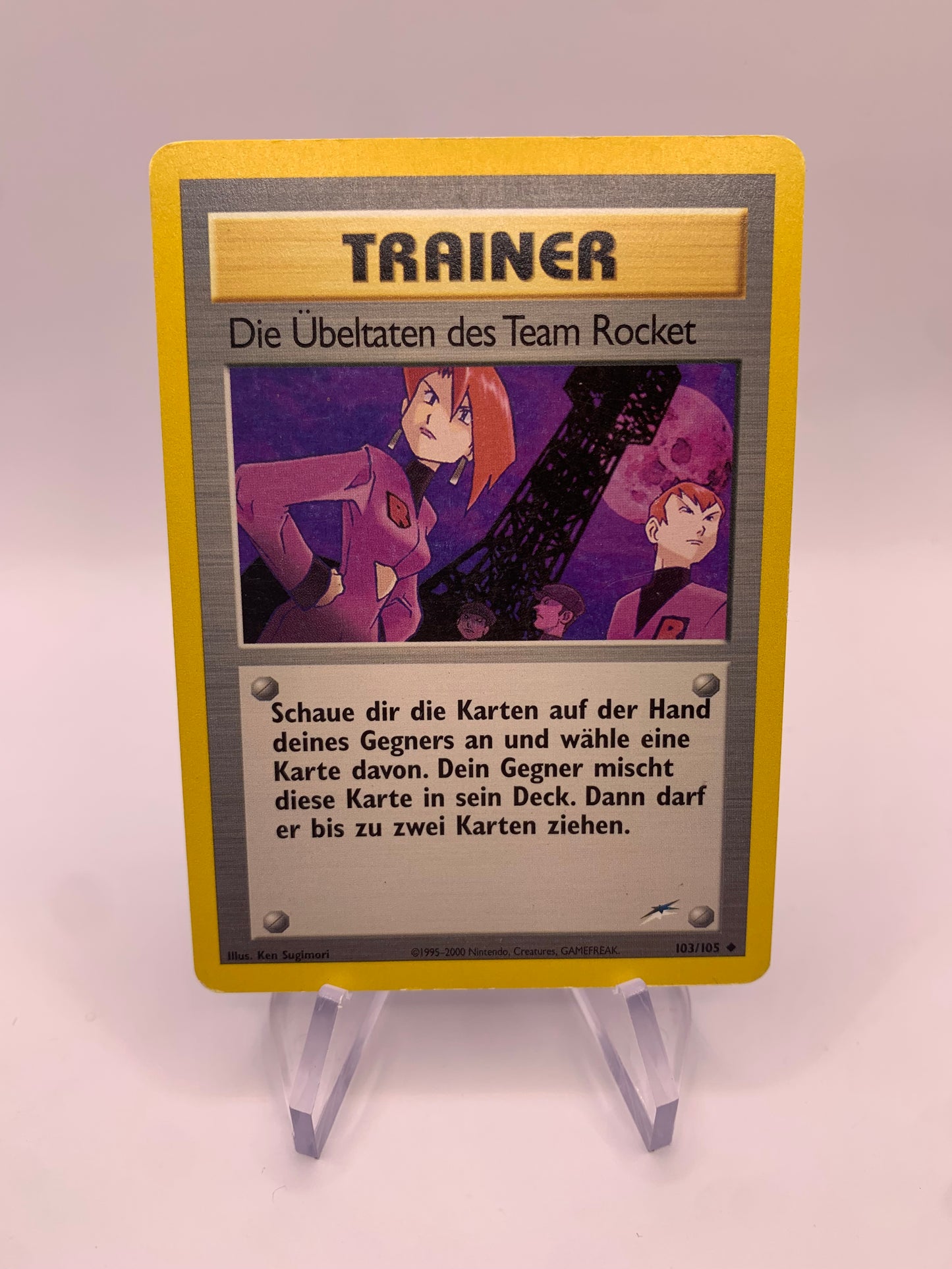 Pokemon Card Trainer The Misdeeds of Team Rocket 103/105 Neo Destiny German