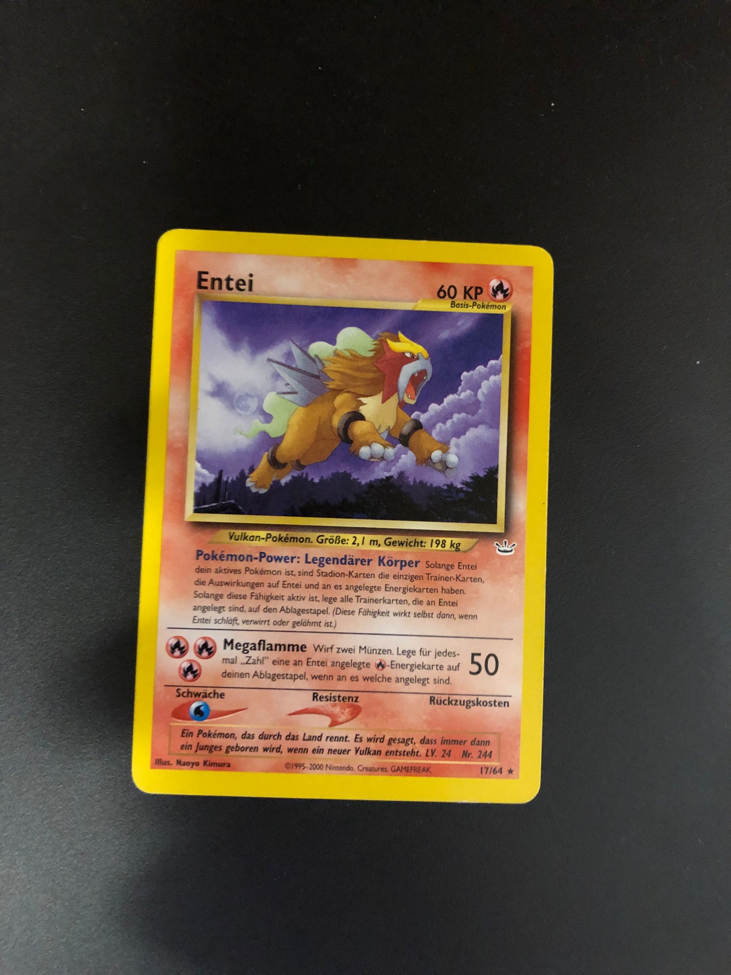 Pokemon Karte Neo Revelation Entei 17/64 Deutsch