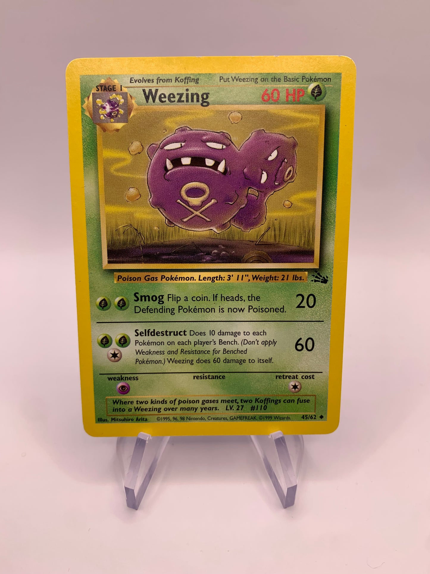 Pokemon Karte Smogmog Fossil 48/62 Englisch