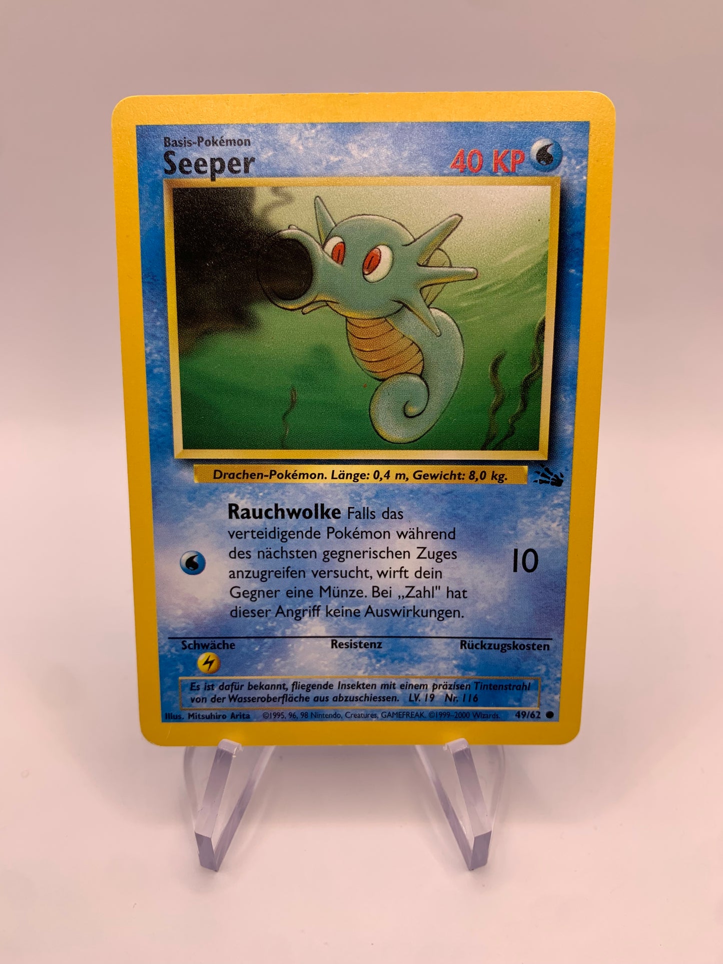 Pokemon card Seeper Fossil 49/62 German