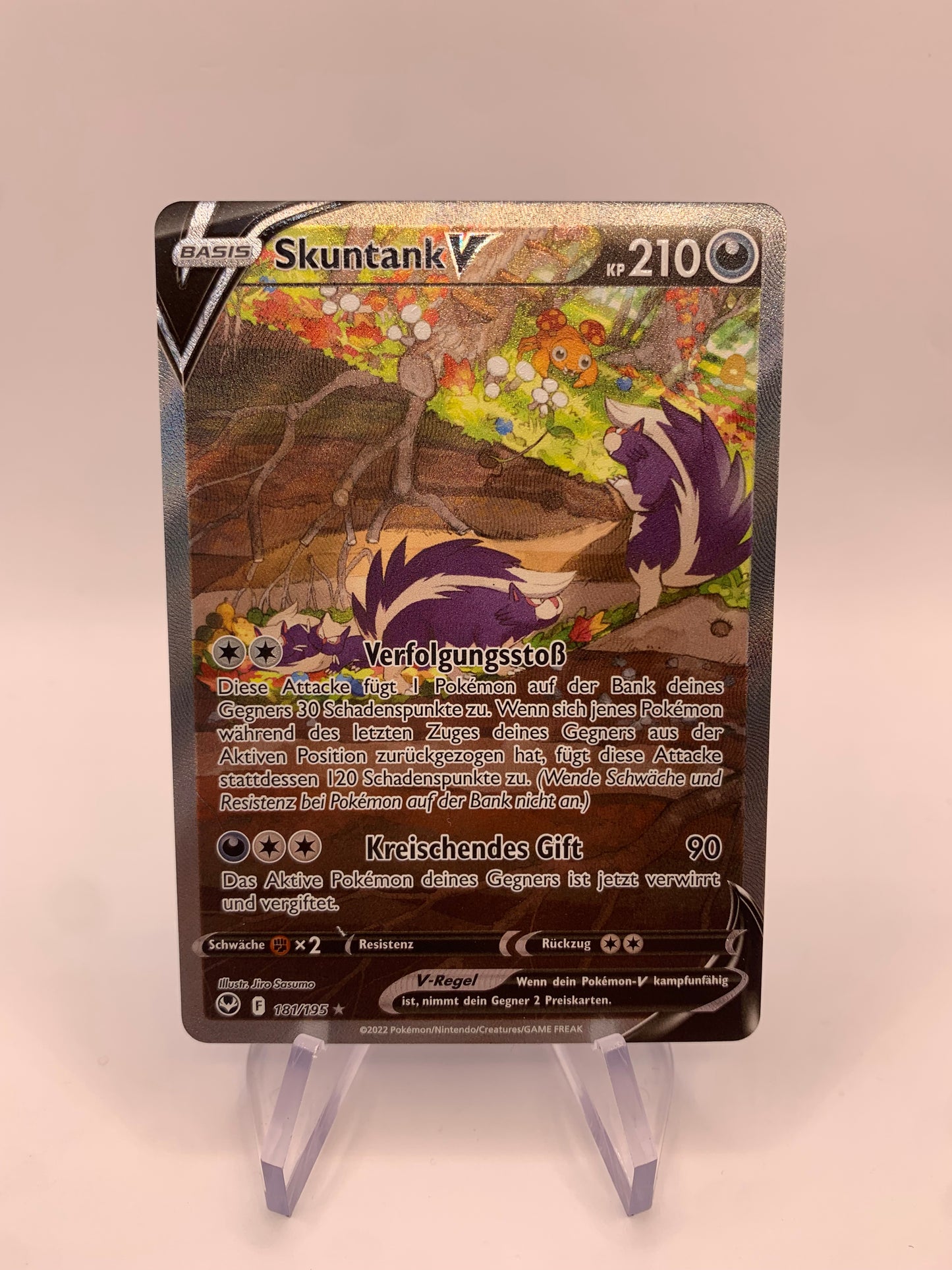 Pokémon Card V Skuntank 181/195 German