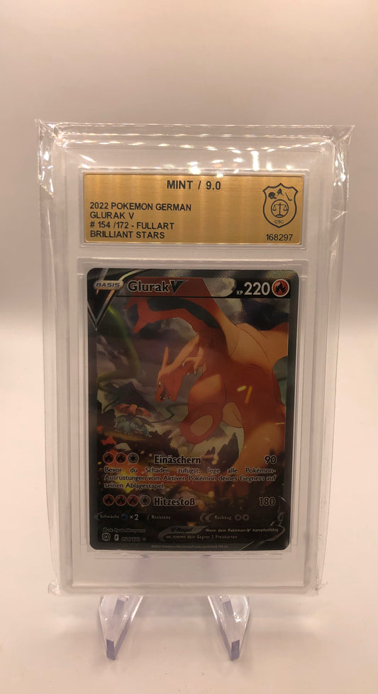 Pokemon Karte Alt-Art GSG 9 Glurak 154/172 Deutsch