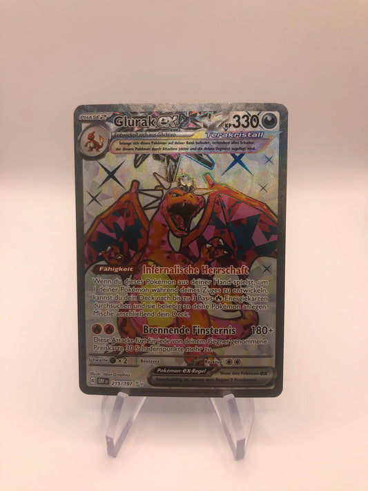 Pokemon Karte Ex Glurak 215/197 Deutsch