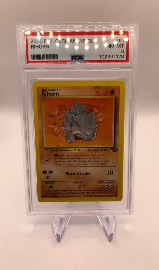 Pokemon Karte Psa 8 Rihorn 61/64 Deutsch