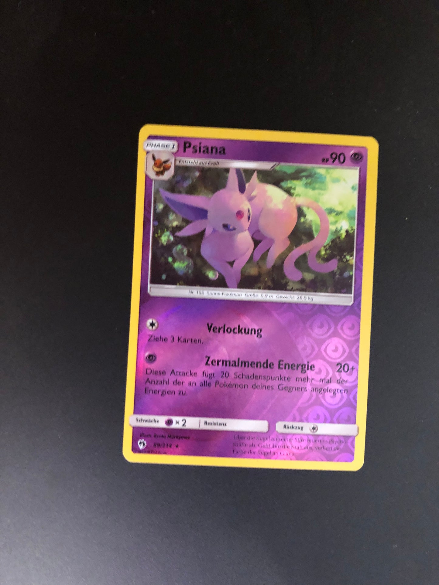 Pokemon Karte Reverse Psiana 89/214 Deutsch
