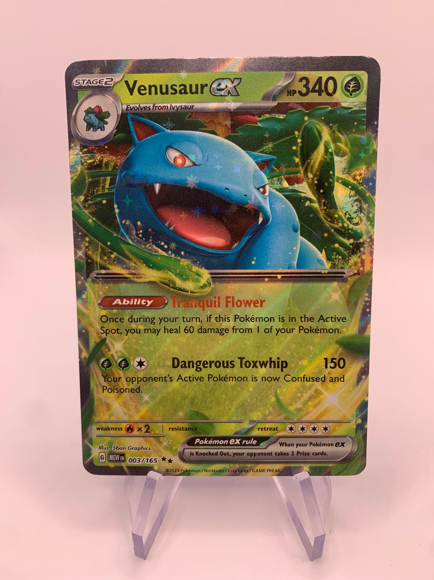 Pokemon cards Ex Bisaflor 3/165 English