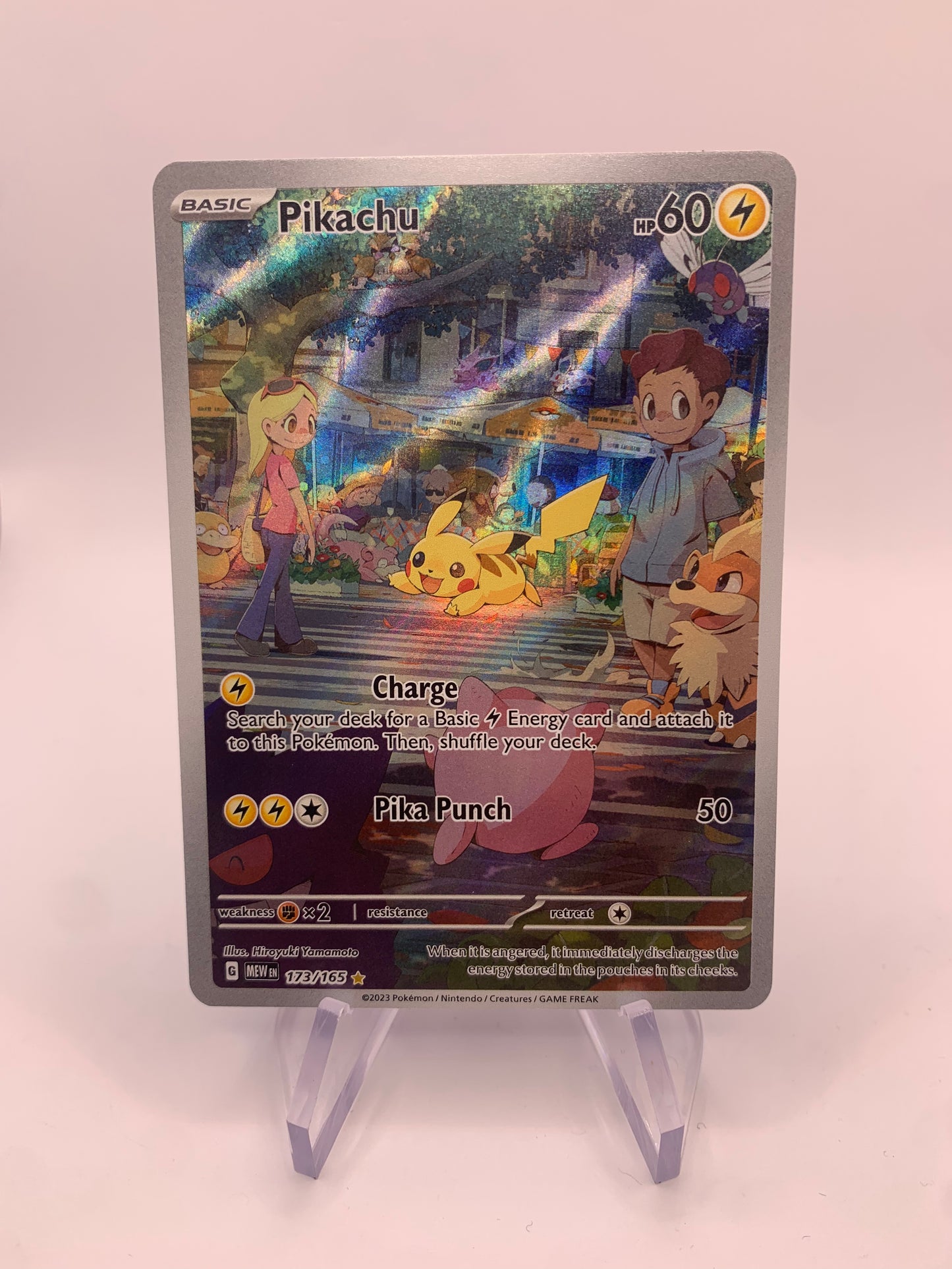 Pokemon Karte Art-Rare Pikachu 173/165 Englisch