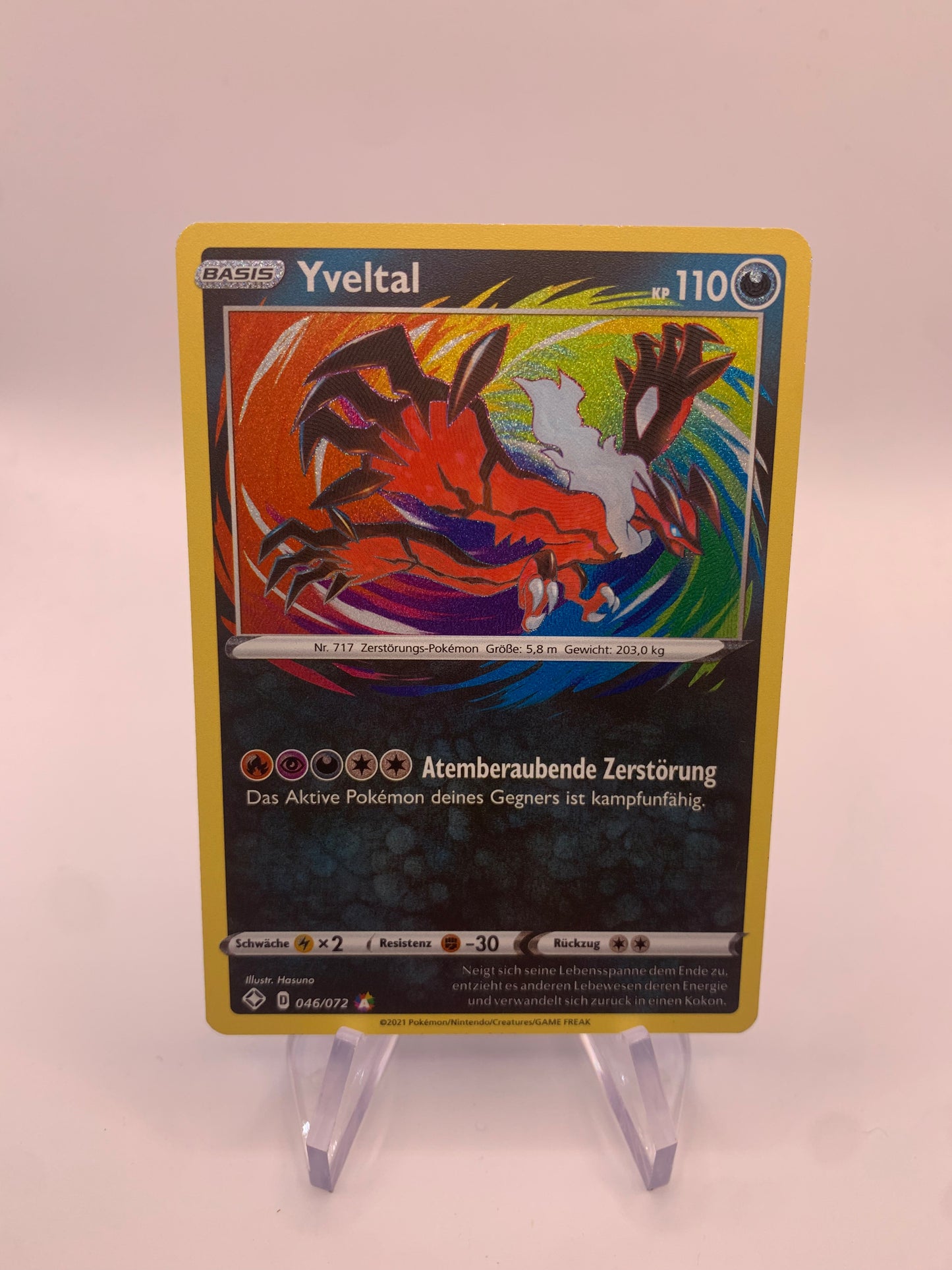 Pokemon Karte Holo Yveltal 46/72 Deutsch