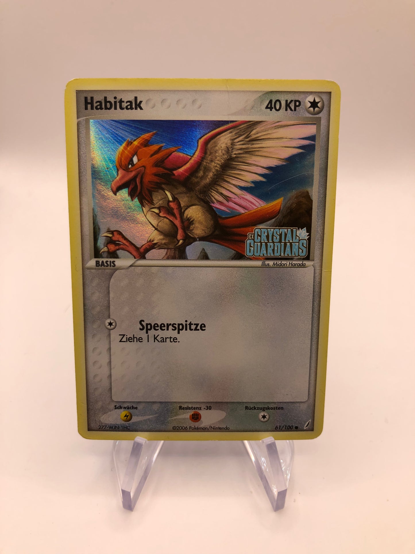 Pokemon Karte Stamp Habitak 61/100 Deutsch