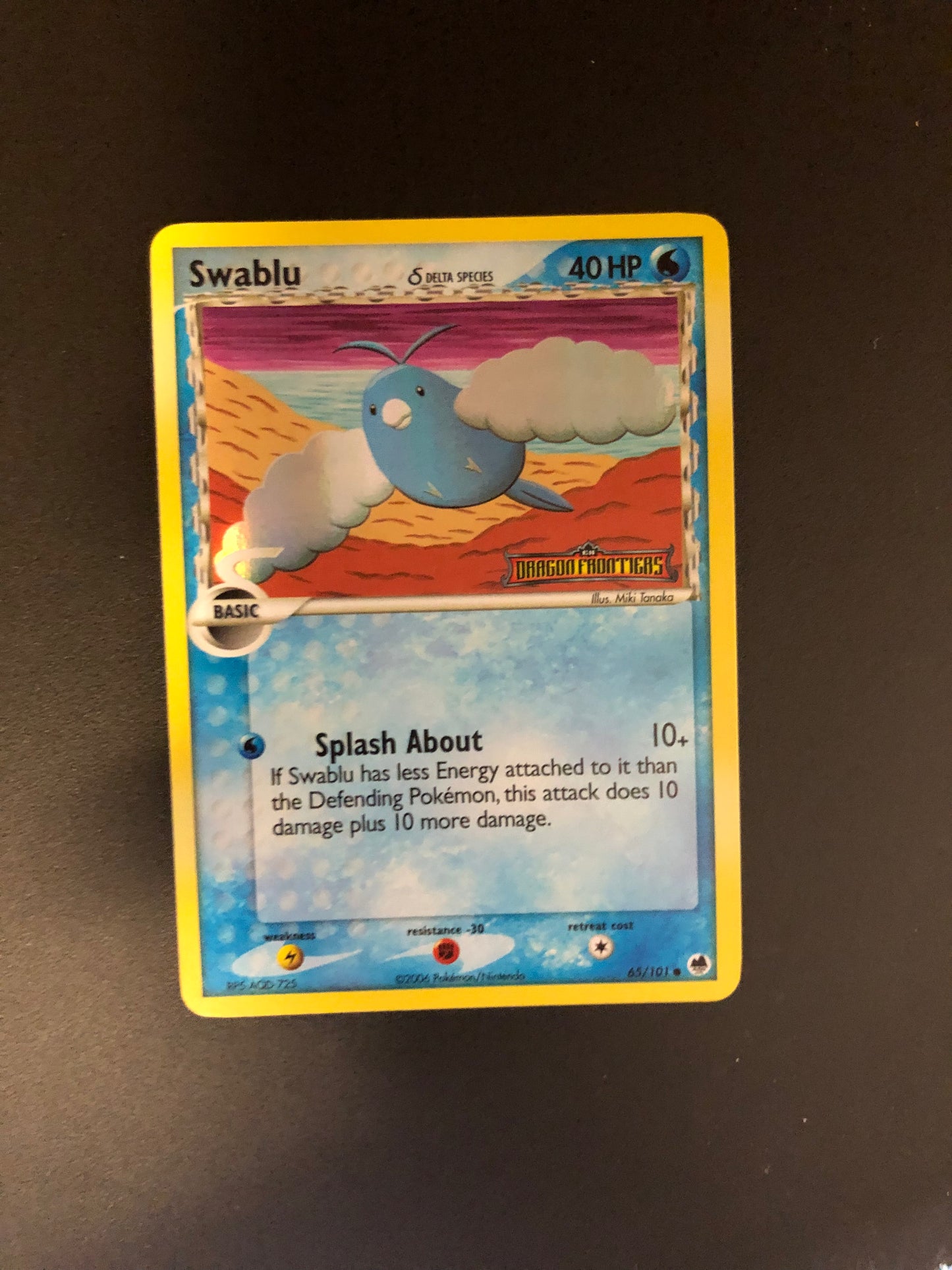 Pokemon Karte Revers Stamp Swablu 65/101 Deutsch