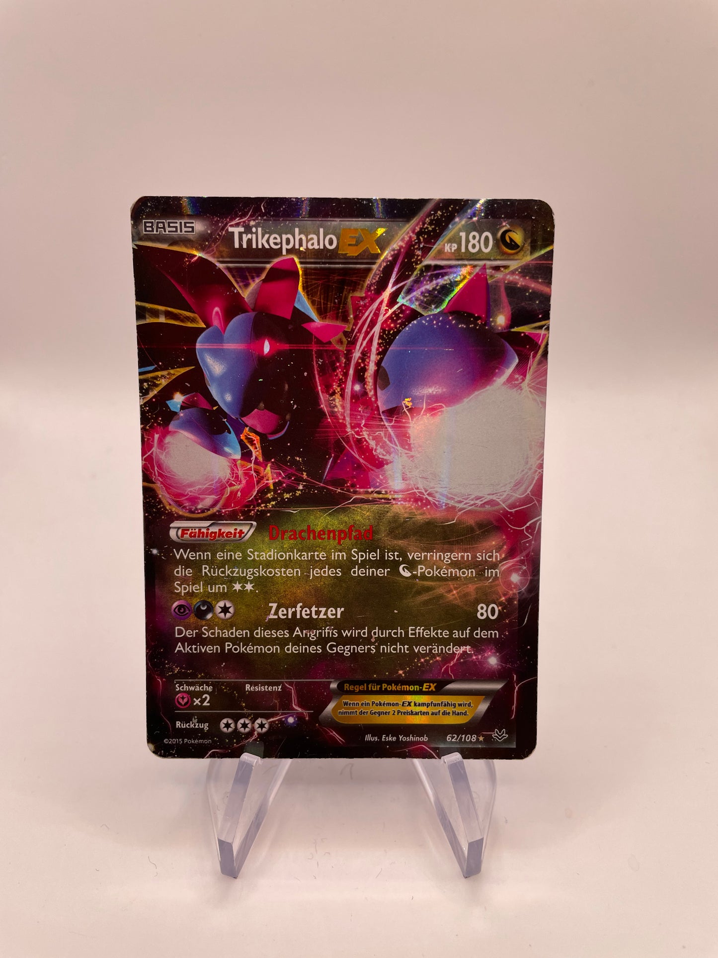 Pokemon Karte EX Trikephalo 62/108 Deutsch