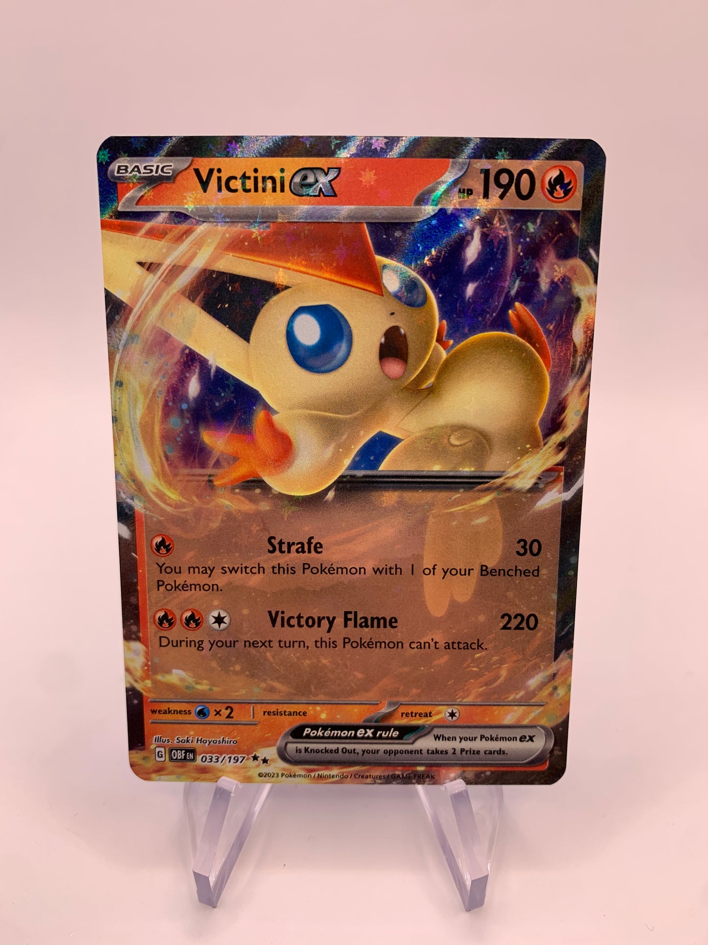 Pokemon card ex Victini 33/197 English