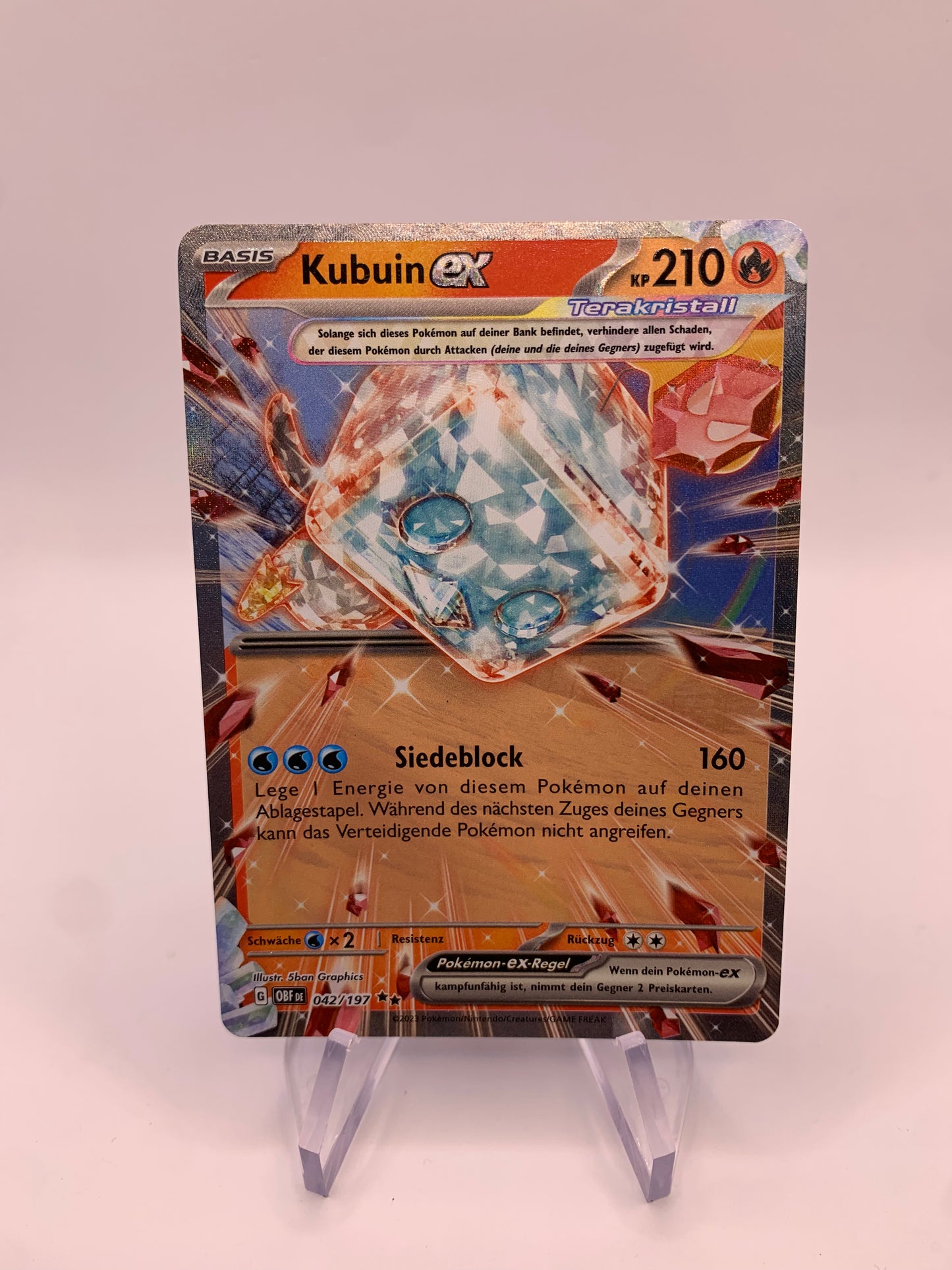 Pokemon Karte ex Kubuin 42/197 Deutsch