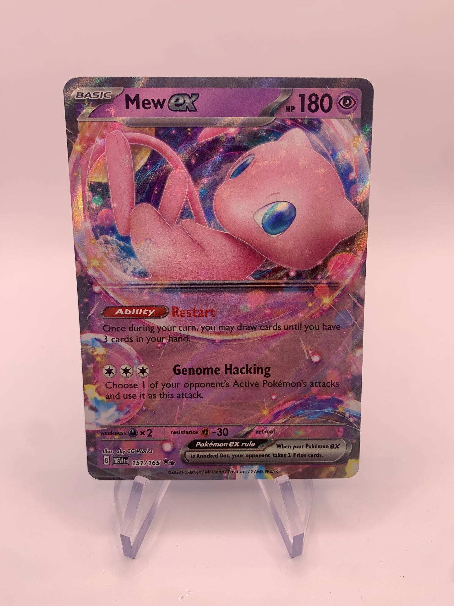 Pokemon card ex Mew 151/165 English