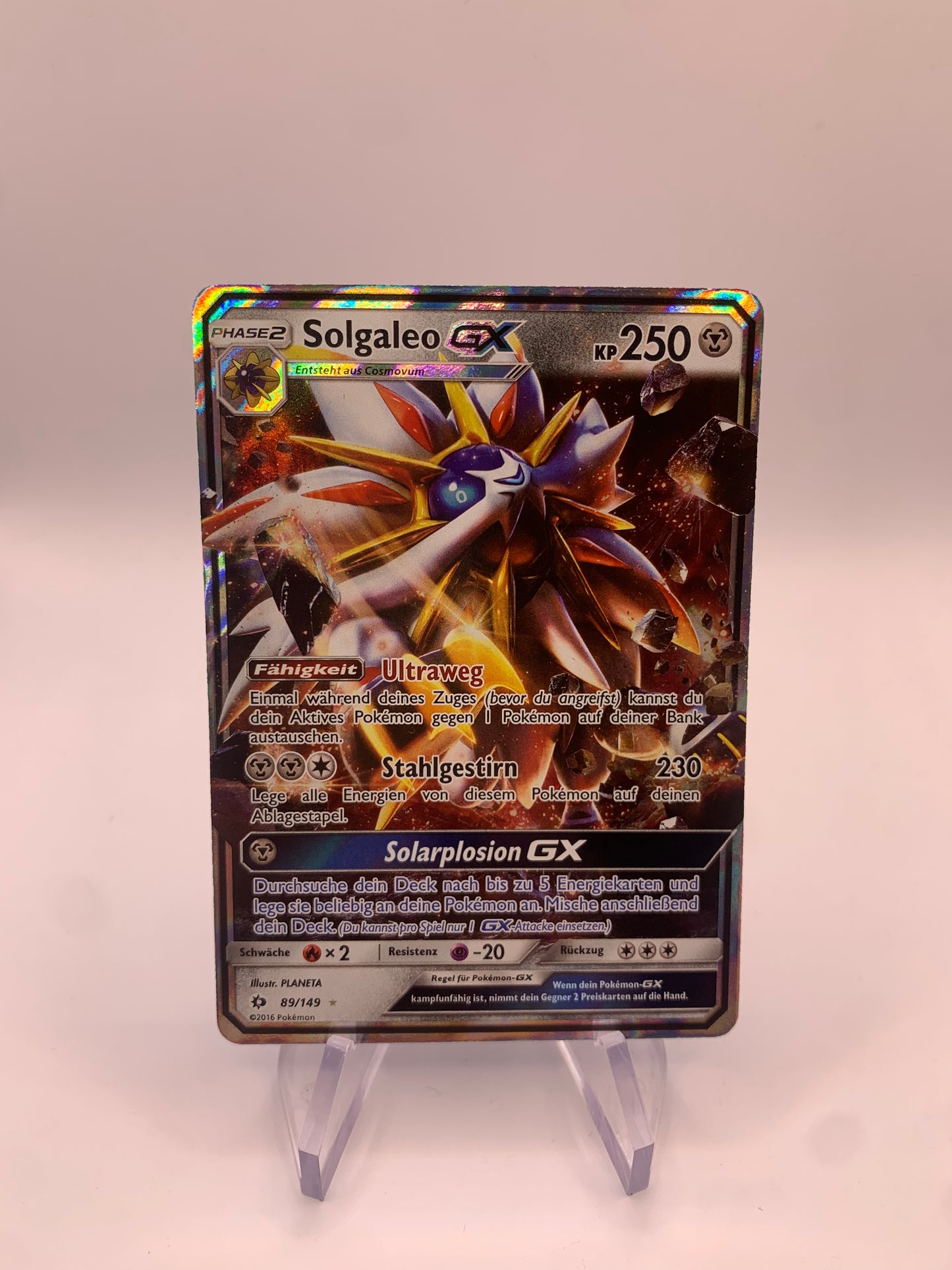 Pokemon Karte GX Solgaleo 89/149 Deutsch