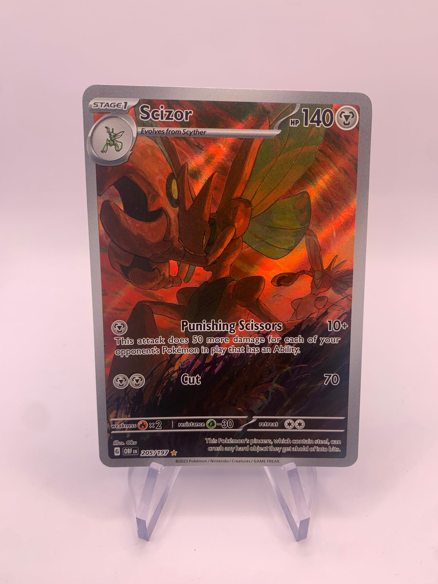 Pokemon Card Art Rare Scizor 205/197 English