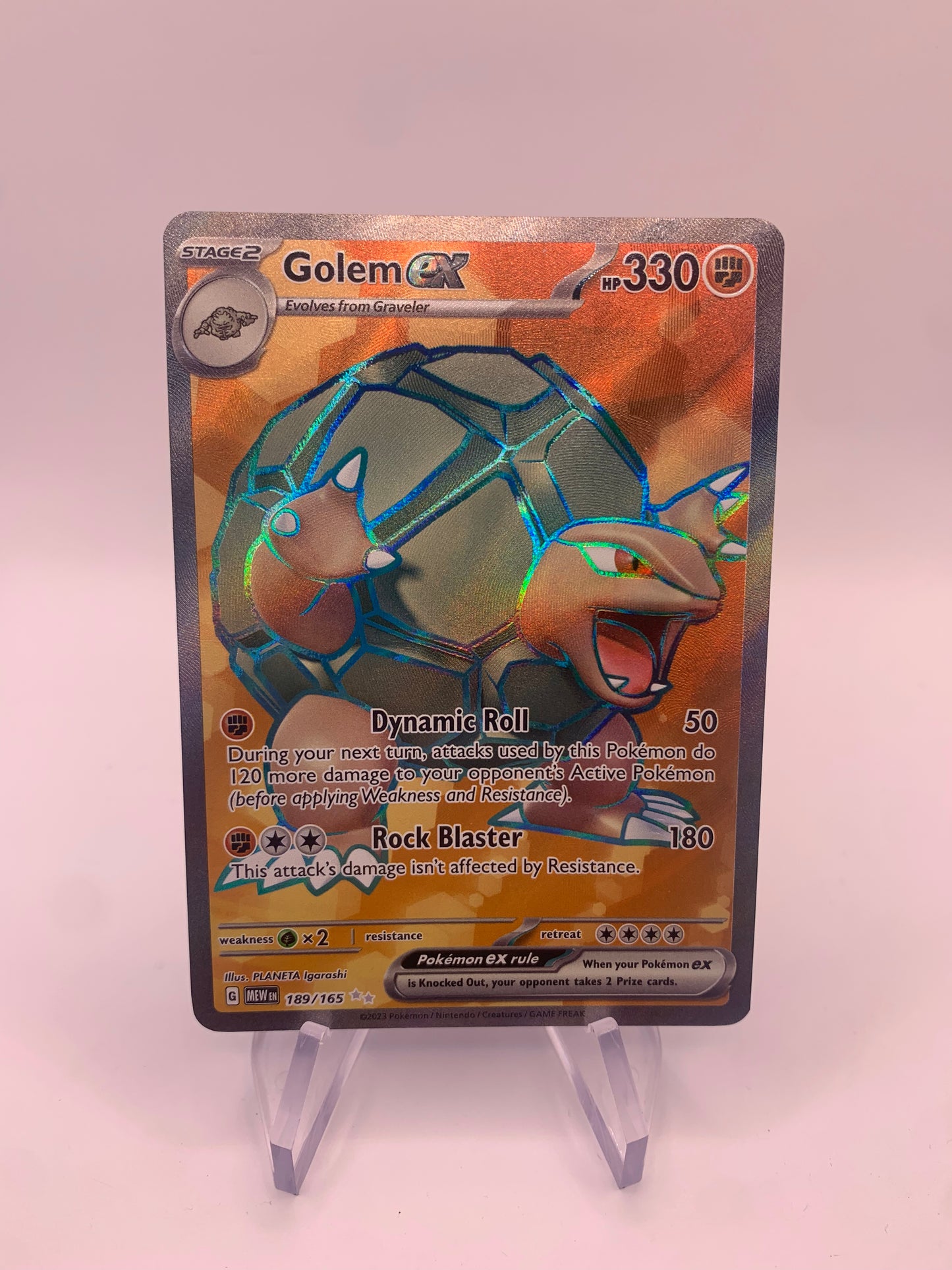 Pokemon Karte ex Fullart Geowaz 189/165 Englisch