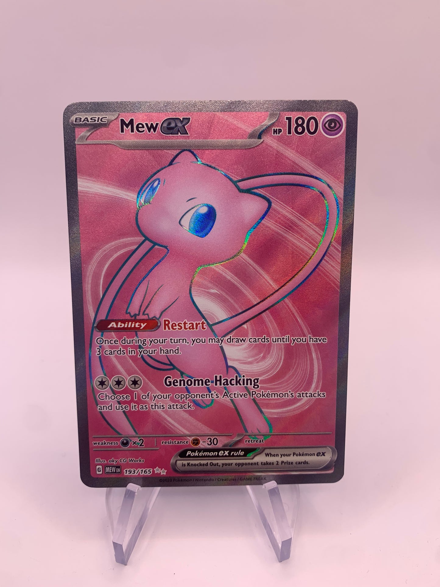 Pokemon card ex Fullart Mew 193/165 English