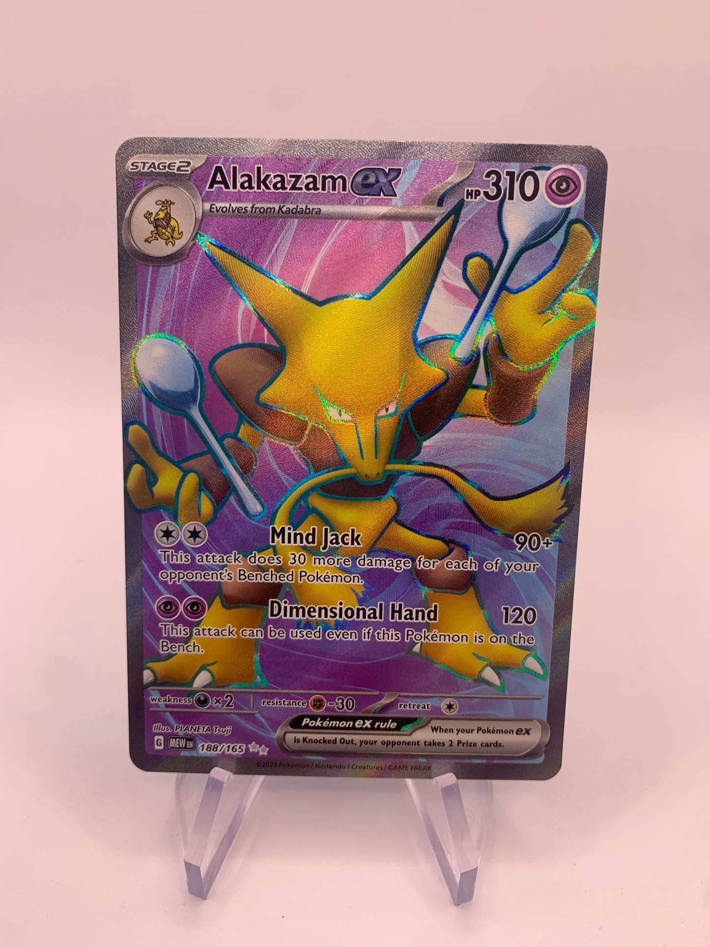 Pokemon card ex Fullart Simsala 188/165 English