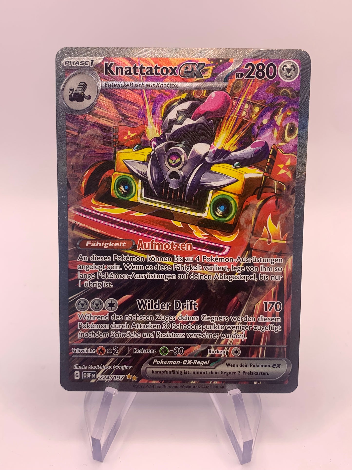 Pokemon Karte ex Alt-Art Fullart Knattatox 224/197 Deutsch