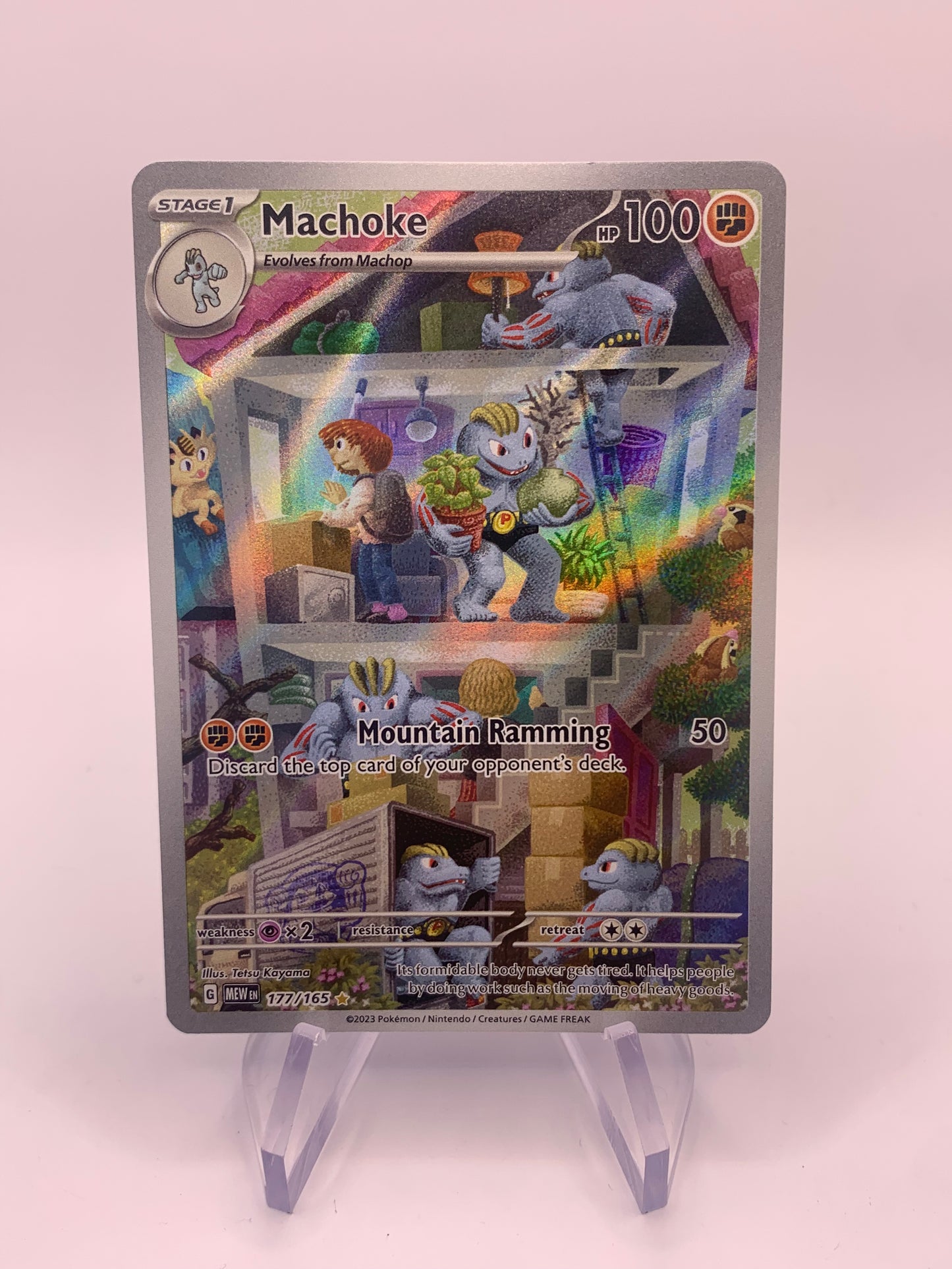 Pokemon Karte Art-Rare Maschock 177/165 Englisch