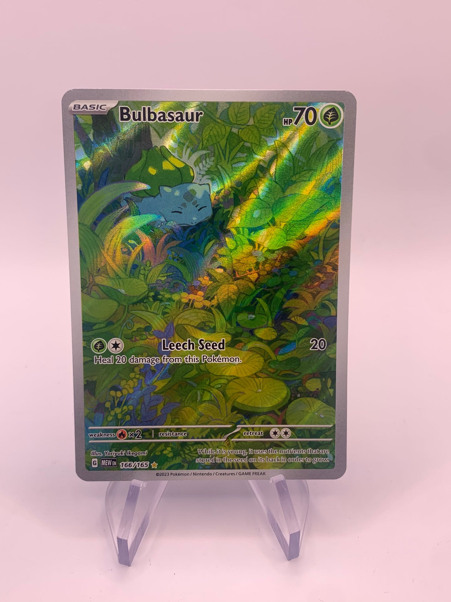 Pokemon Card Art-Rare Bulbasaur 166/165 English