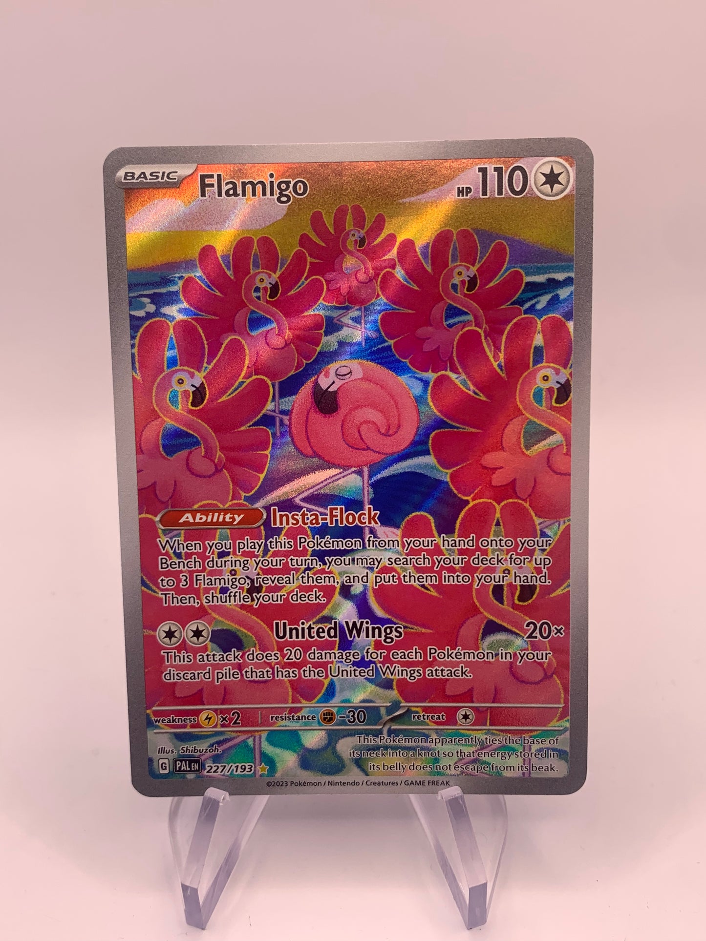 Pokemon Karte Art-Rare Flamigo 227/193 Englisch