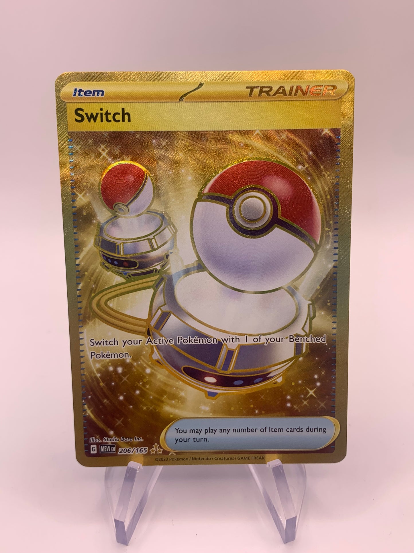 Pokemon Karte Gold Karte Tausch 206/165 Englisch