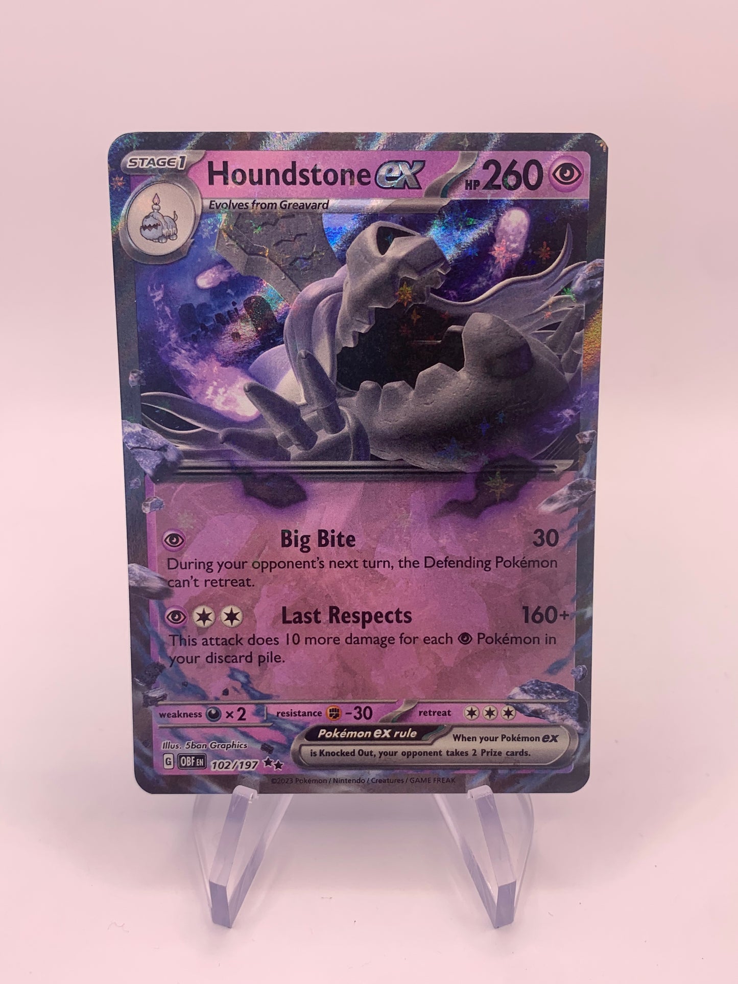 Pokemon card ex Friedwuff 102/197 English