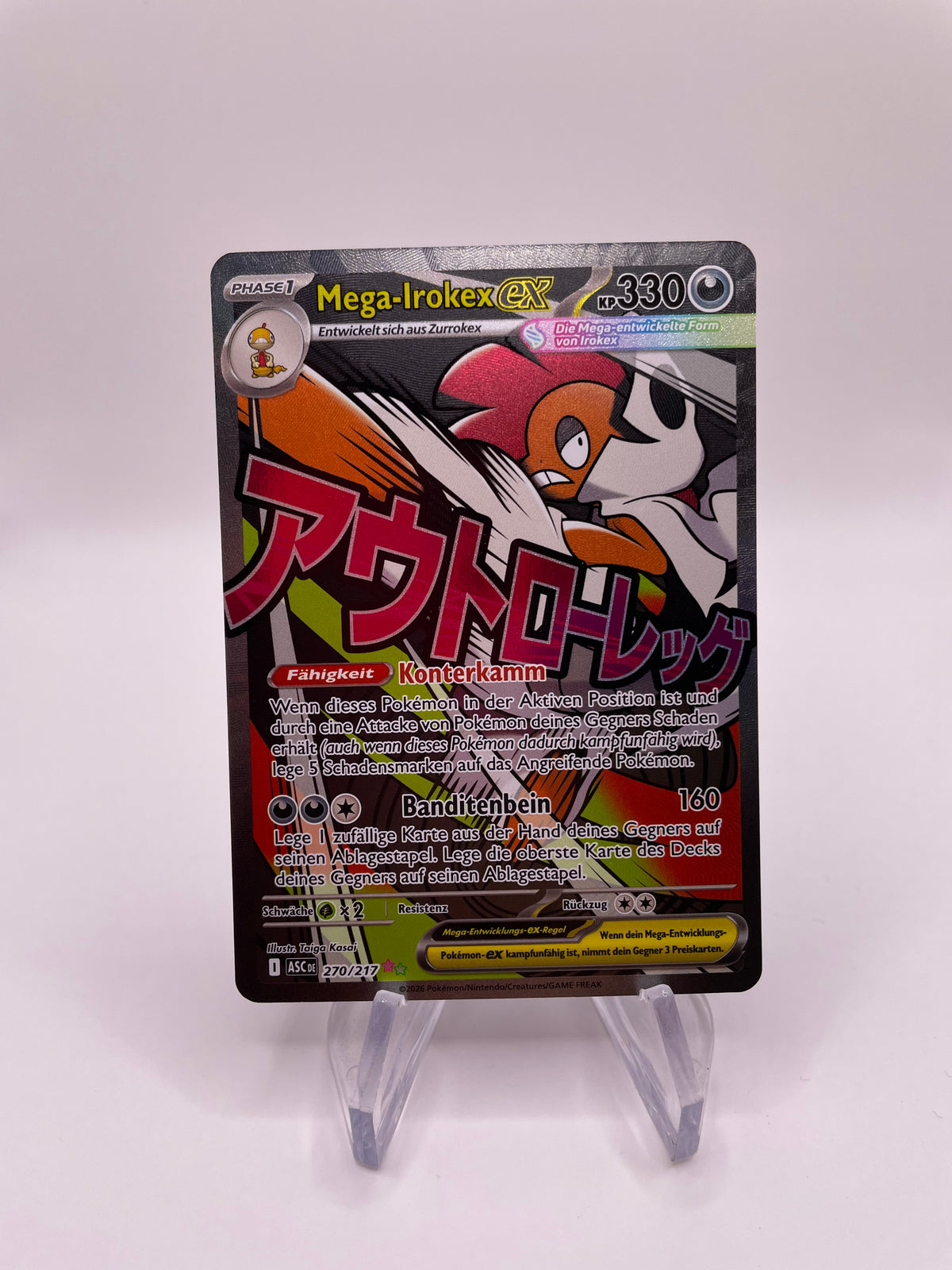 Pokemon Karte Ex Mega-Irokex 270/217 Deutsch