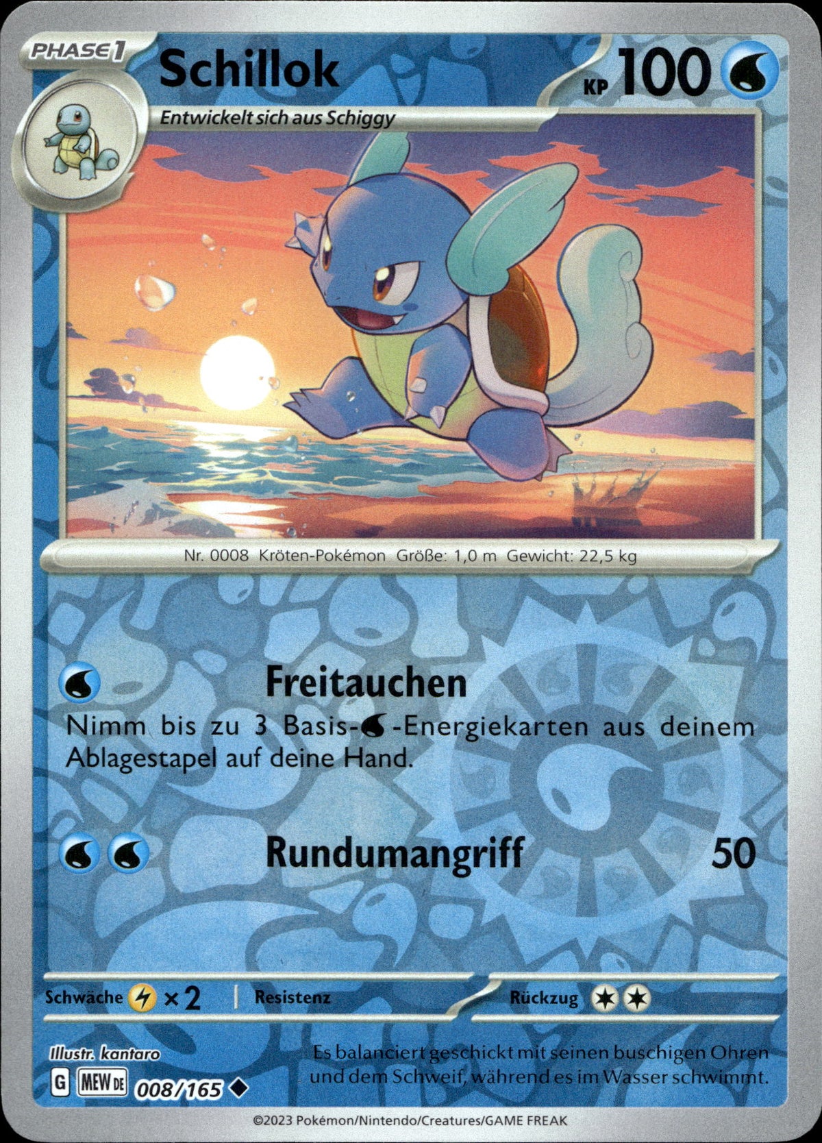 Schillok 8/165 Reverse Holo Deutsch – Vorderseite