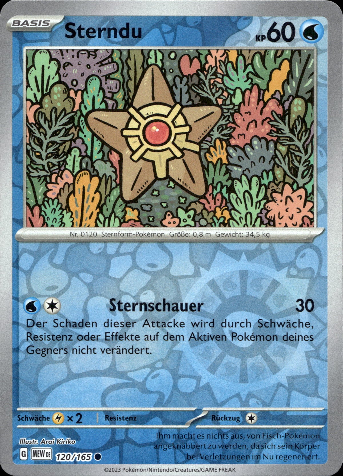 Sterndu 120/165 Reverse Holo Deutsch – Vorderseite
